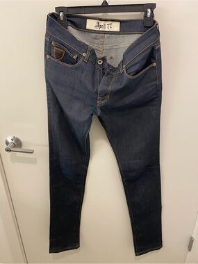 April77 Joey Ramone French Men's Skinny Jeans in Dark Indigo